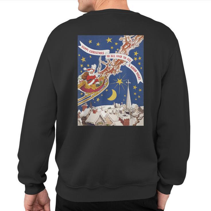 Retro Santa Claus Twas The Night Before Christmas Sweatshirt Back Print