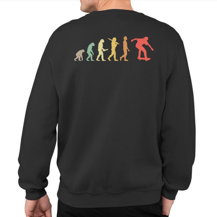 Retro Skating Evolution For Skaters & Skateboarders Sweatshirt Back Print