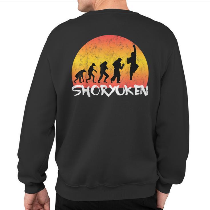 Retro Vintage Shoryuken Fighter Evolution Sweatshirt Back Print