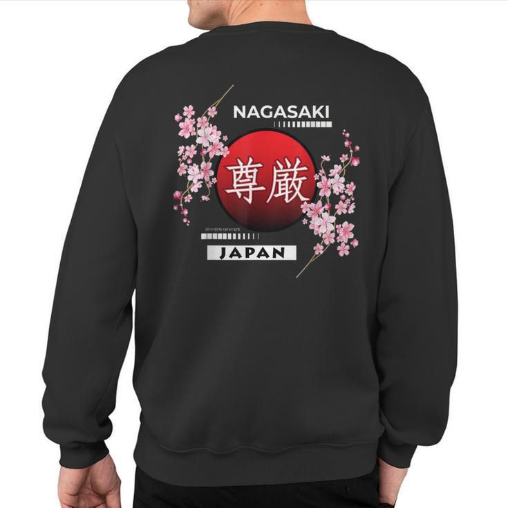 Sakura Cherry Blossom In Spring Cities Of Japan Nagasaki Sweatshirt Back Print