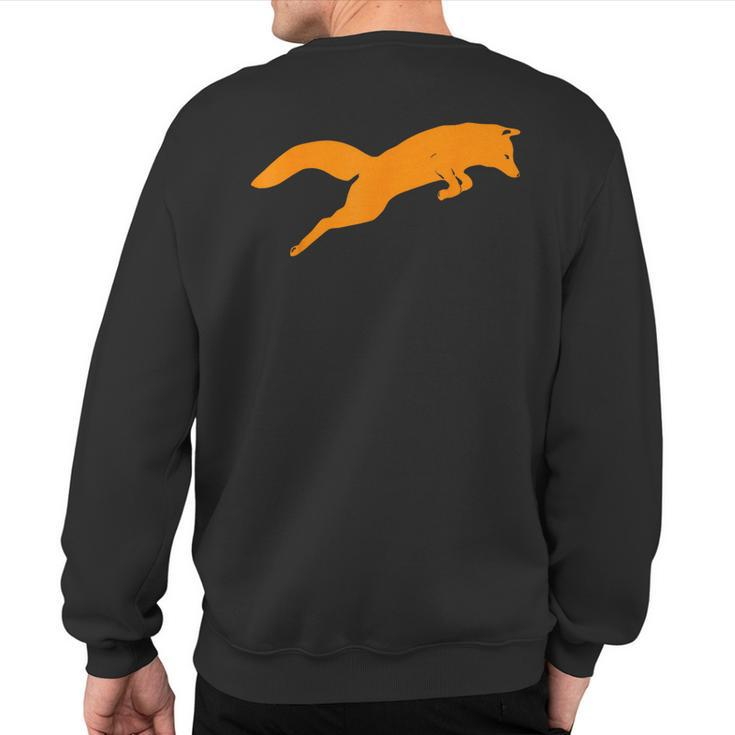 Silhouette Fox Fox AnimalSweatshirt Back Print