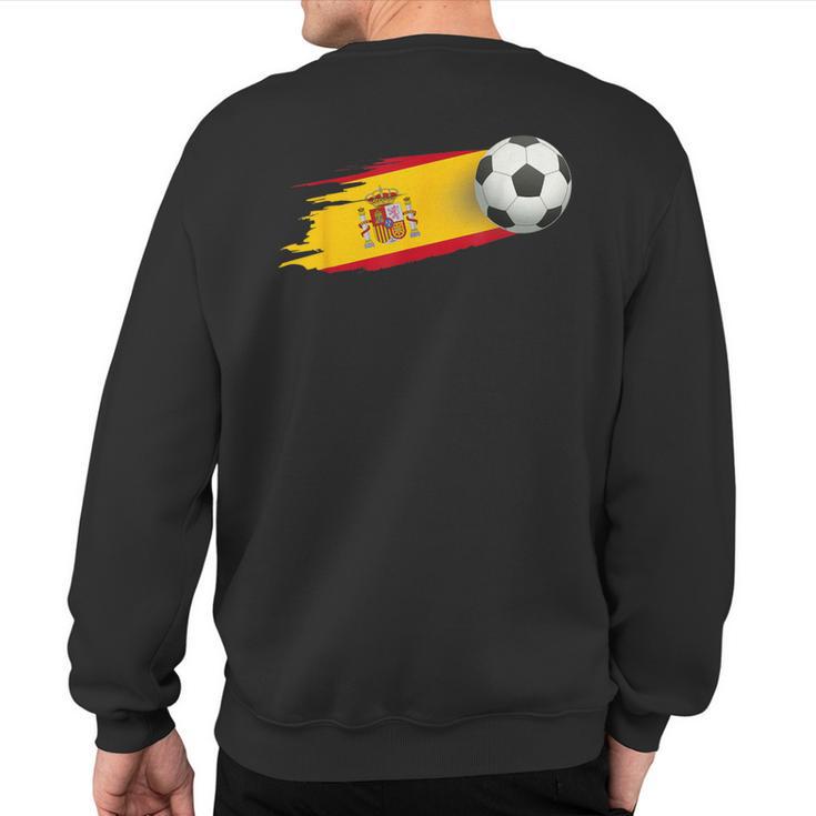 Spain Soccer Ball Spain Flag Jersey Spanish Football Fan Sweatshirt Back Print