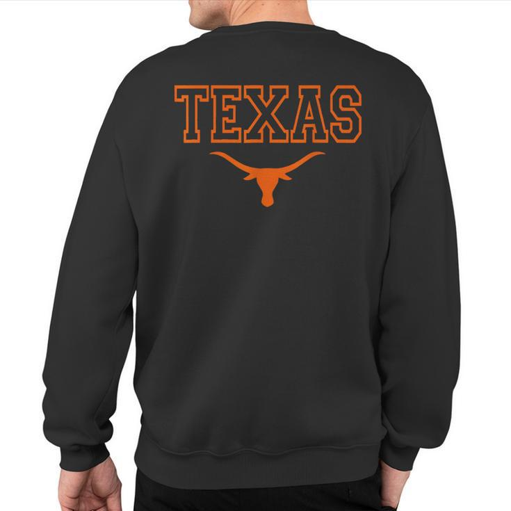 Texas State Vintage Longhorn Proud Texan Sweatshirt Back Print