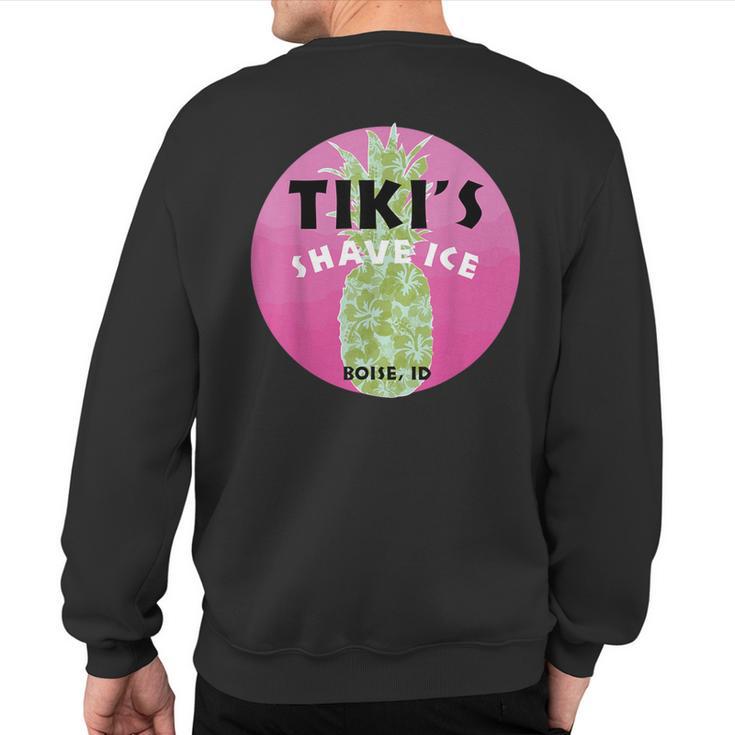 Tiki's Snow Cone Shave Ice Pineapple Summer Sweatshirt Back Print