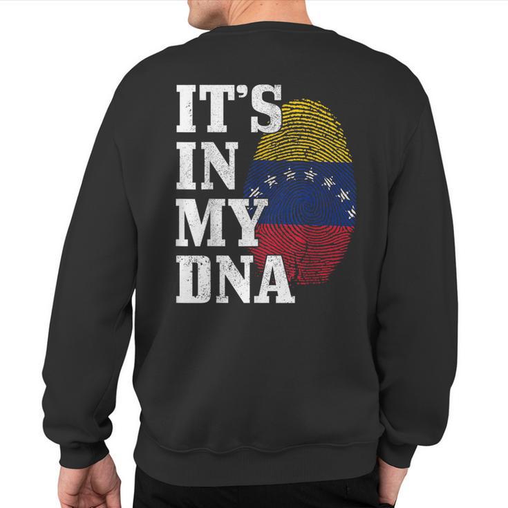 Venezuela It's In My Dna Flag Pride Roots Vintage Venezuelan Sweatshirt Back Print