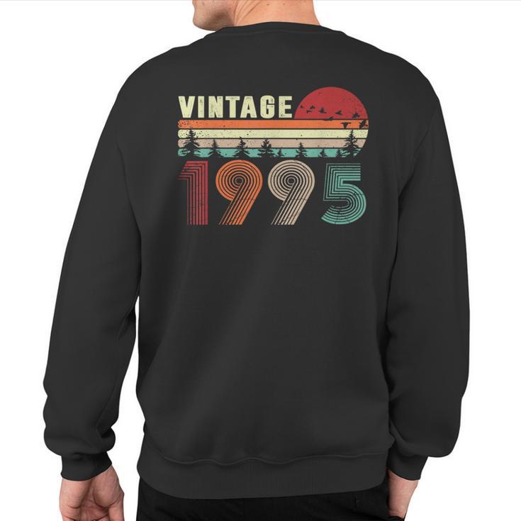 Vintage 1995 Cool 28 Years Old Retro 28Th Birthday Sweatshirt Back Print