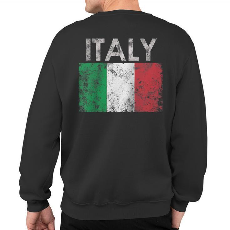 Vintage Italy Italia Italian Flag Pride Sweatshirt Back Print
