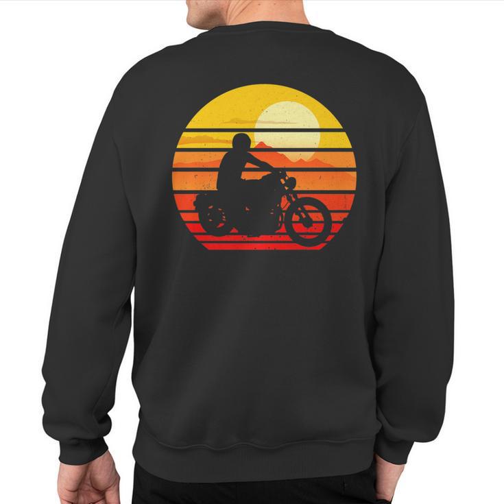 Vintage Motorcycle Riding Bike Retro Motorbike Old Biker Sweatshirt Back Print