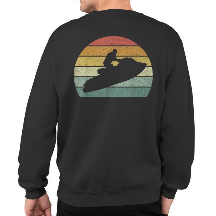 Vintage Retro Jet Ski Athletic Beach Summer Sports Jet Ski Sweatshirt Back Print