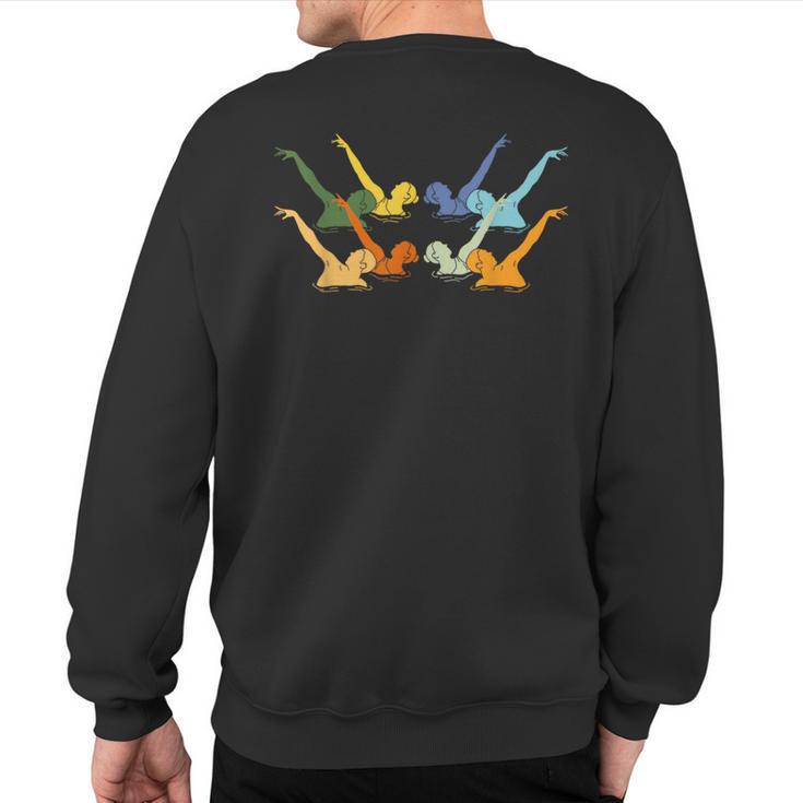 Vintage Synchronized Swimming Artistic Swimming Sweatshirt Back Print