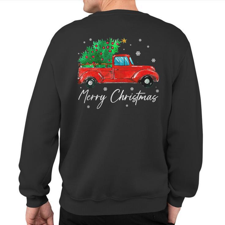 Vintage Wagon Christmas Tree On Car Xmas Vacation Sweatshirt Back Print