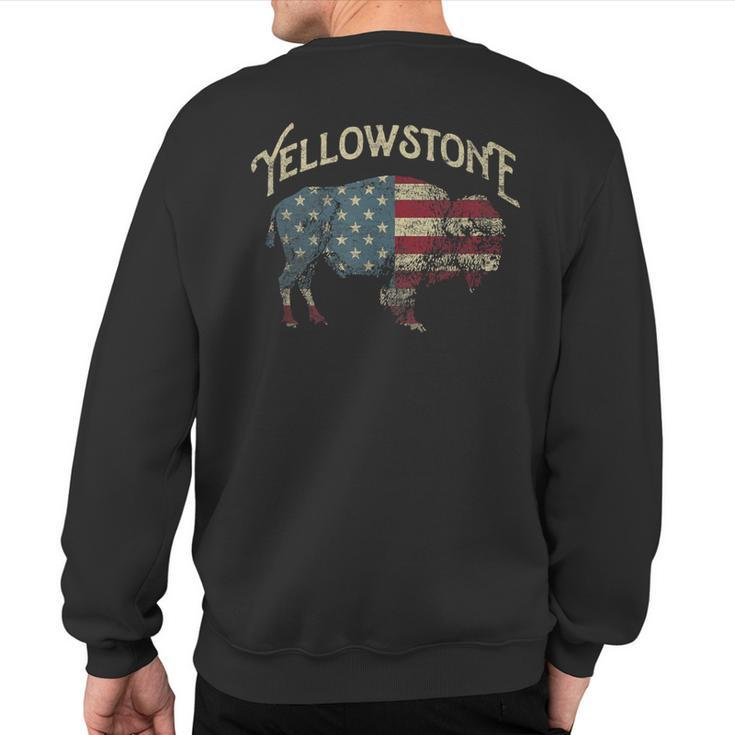 Vintage Yellowstone National Park Retro Sweatshirt Back Print