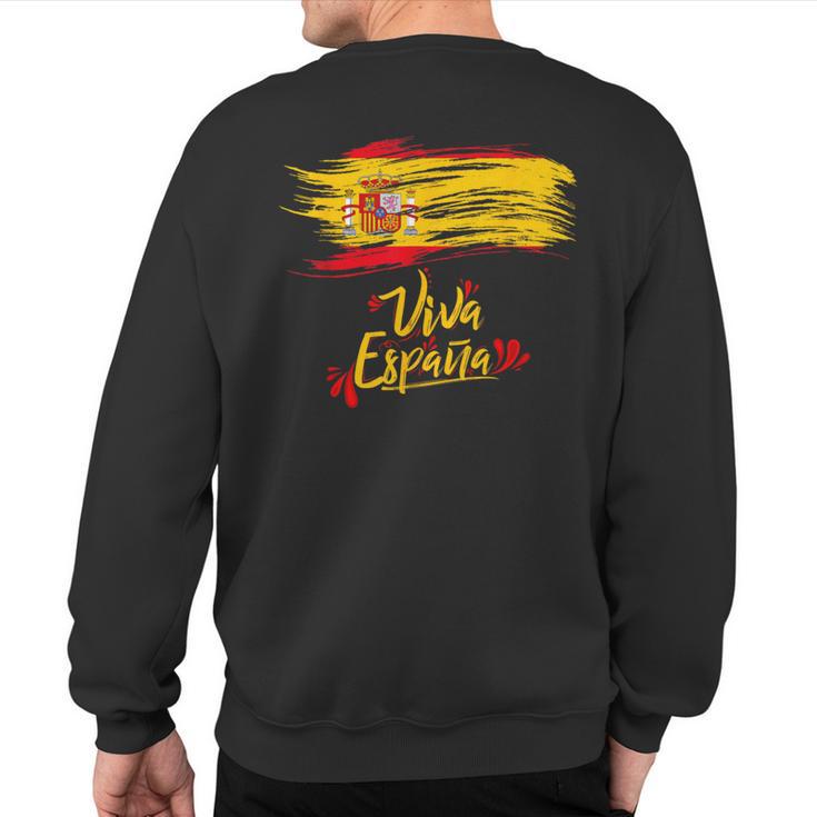 Viva Espana Spain Flag Athletic Sport Sweatshirt Back Print