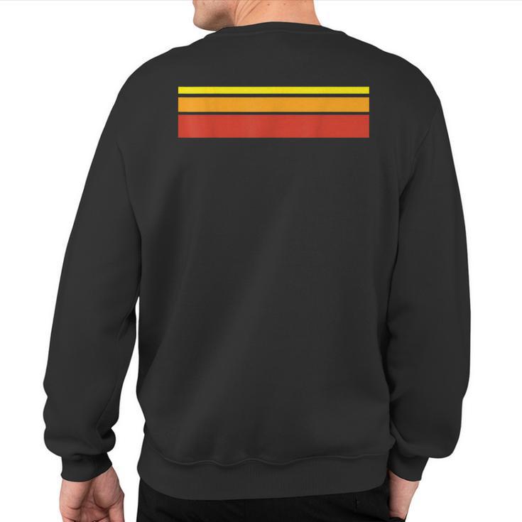 Warm Color Stripes Red Orange Yellow Sweatshirt Back Print