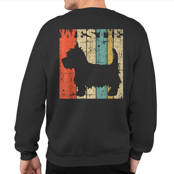 West Highland Terrier Westie Retro Vintage Sweatshirt Back Print