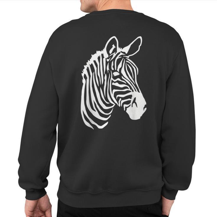 Zebra Head Sweatshirt Back Print