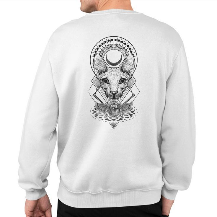 Bastet Egyptian Cat Goddess Mythology Sweatshirt Back Print