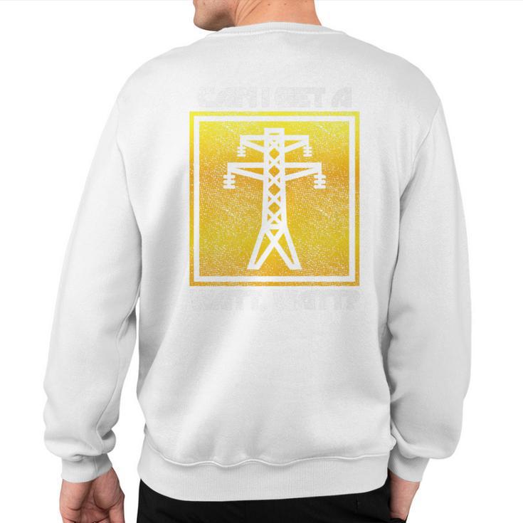 Watt Watt Lineman Electrical Engineer Dad Sweatshirt Back Print