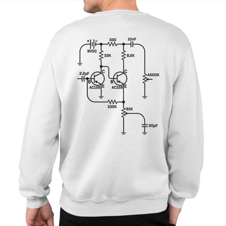 Fuzz Pedal Schematic Diagram Germanium Pnp Circuit Effects Sweatshirt Back Print