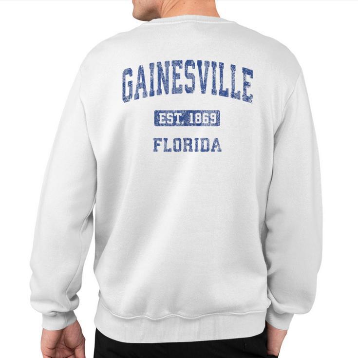 Gainesville Florida Fl Vintage Athletic Sports Sweatshirt Back Print