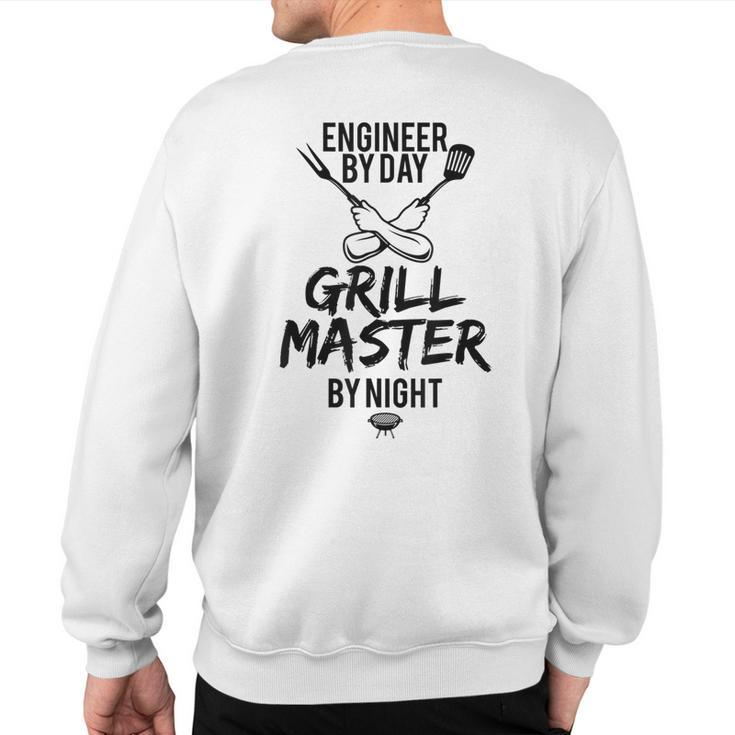 Grill Bbq Master Engineer Barbecue Sweatshirt Back Print