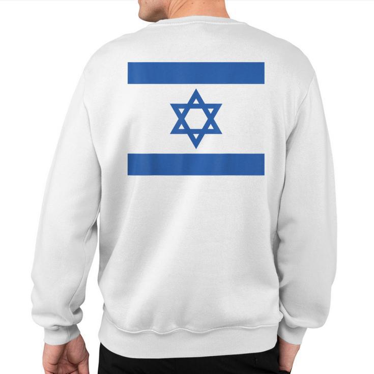 Israeli Flag Jewish Star Of David Stand With Israel Sweatshirt Back Print