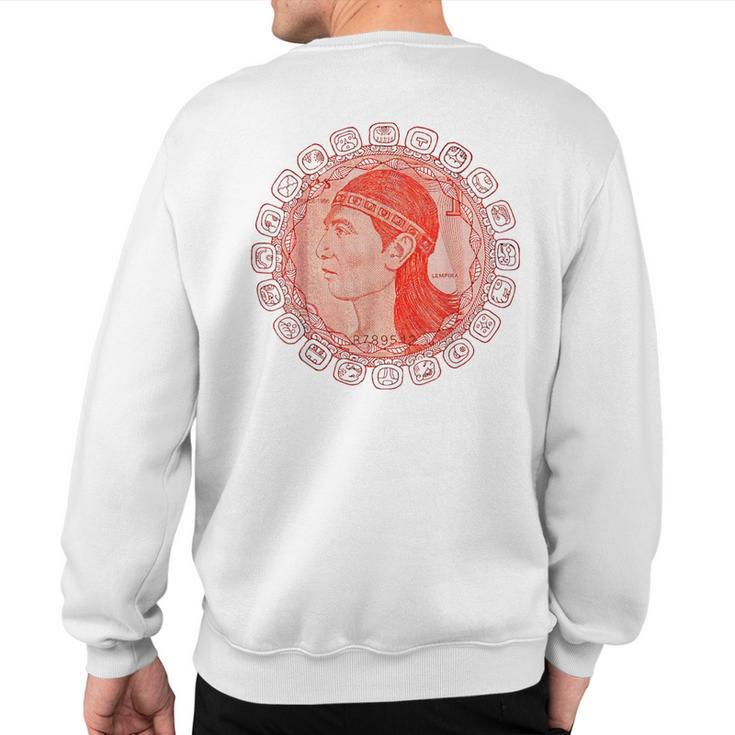 Lempira Circular Mayan Frame Honduras Cacique MW Sweatshirt Back Print