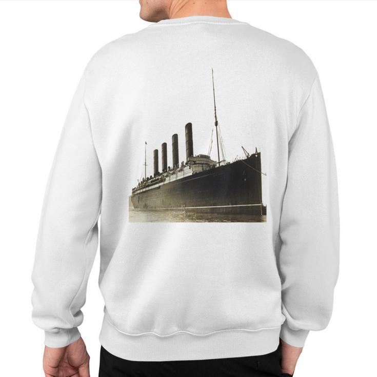 Rms Lusitania World War One British Ocean Liner Sweatshirt Back Print