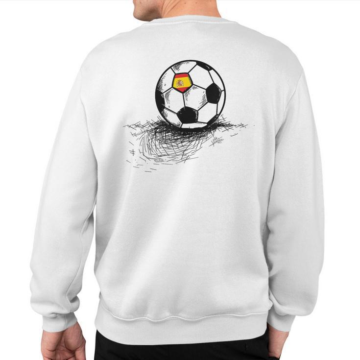 Spain Soccer Ball Flag Jersey Spanish Football Sweatshirt Back Print