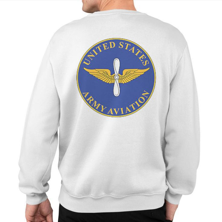 US Army Aviation Branch Insignia Veteran Veterans Day Sweatshirt Back Print