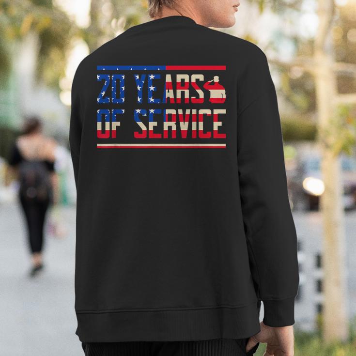 20 Years Of Service Military Anniversary Sweatshirt Back Print