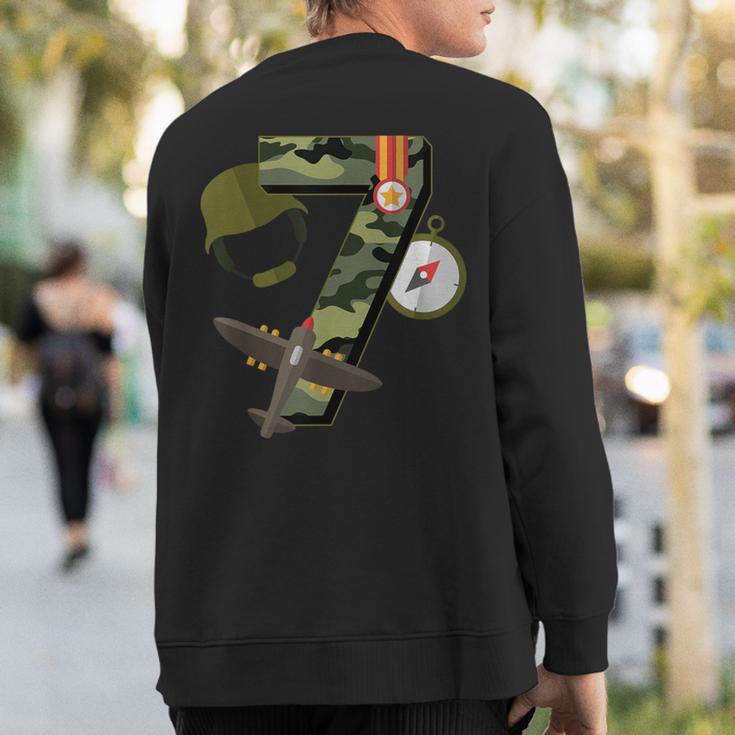 7Th Birthday Camouflage Hero Army Soldier Sweatshirt Back Print