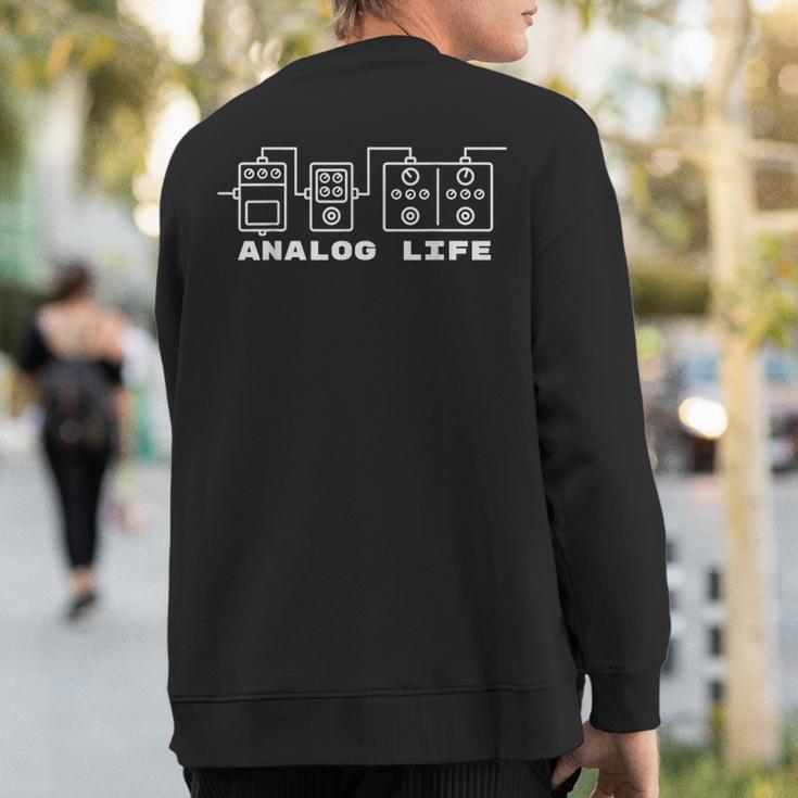 Analog Electric Guitar Effects Pedals Sweatshirt Back Print