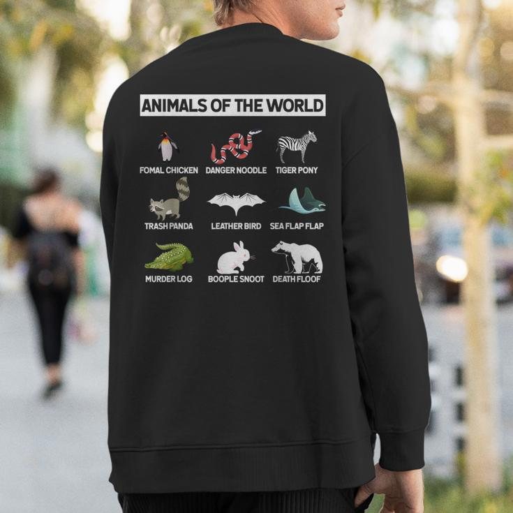 Animals Of The World For Animal Wild Lovers Sweatshirt Back Print