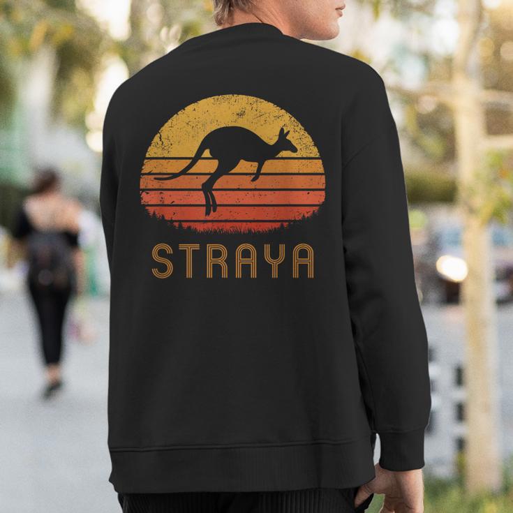 Australia Straya Retro Vintage Kangaroo Outback Aussie Sweatshirt Back Print