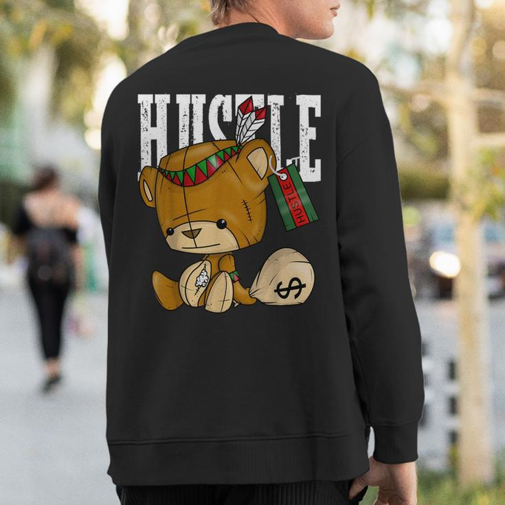 Bear Hustle With Native American Spirit Sweatshirt Back Print