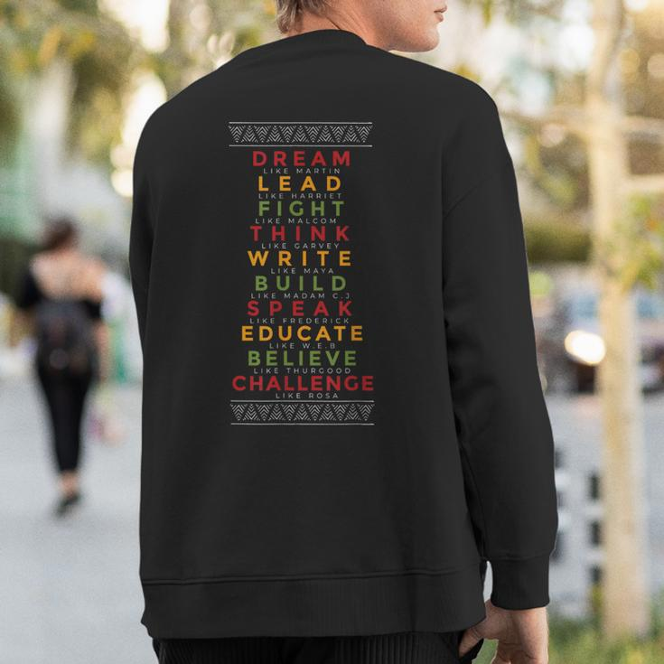 Black History Month My African American Pride Country Sweatshirt Back Print