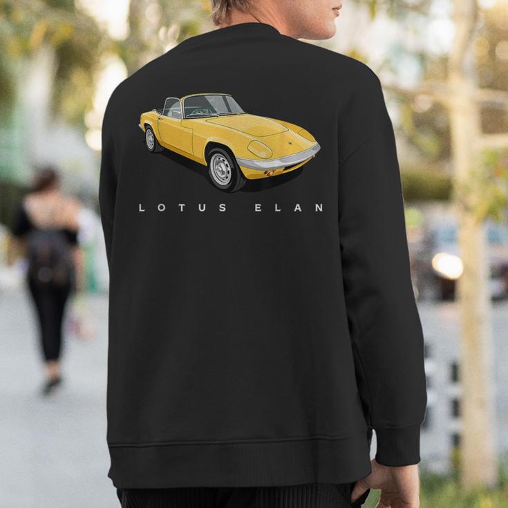 British Classic Super Cars Lotus Elan Sweatshirt Back Print