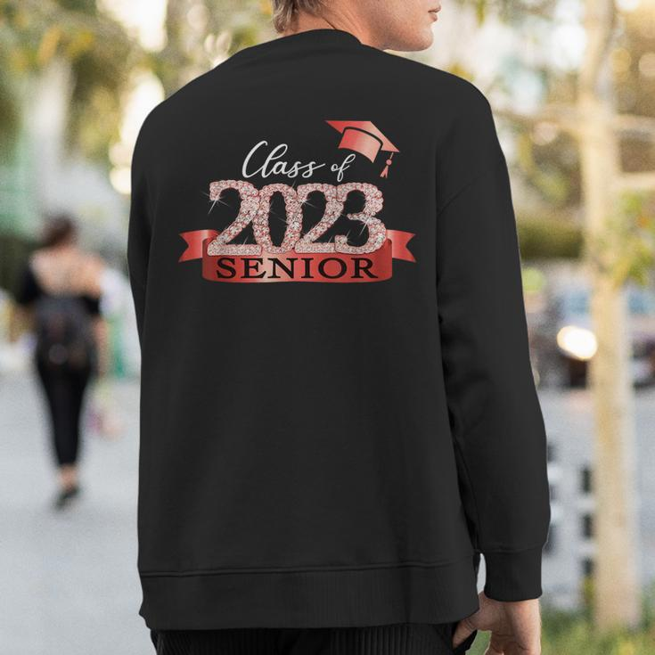 Class Of 2023 Senior I School Color Decoration Red Black Sweatshirt Back Print