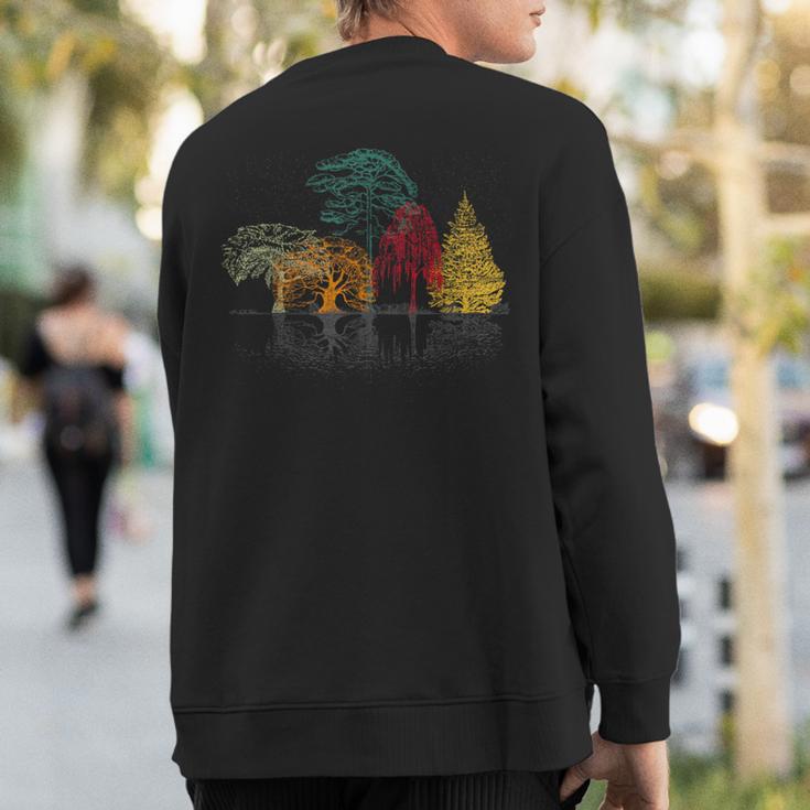 Colorful Trees Wildlife Nature Outdoor Reflection Forest Sweatshirt Back Print