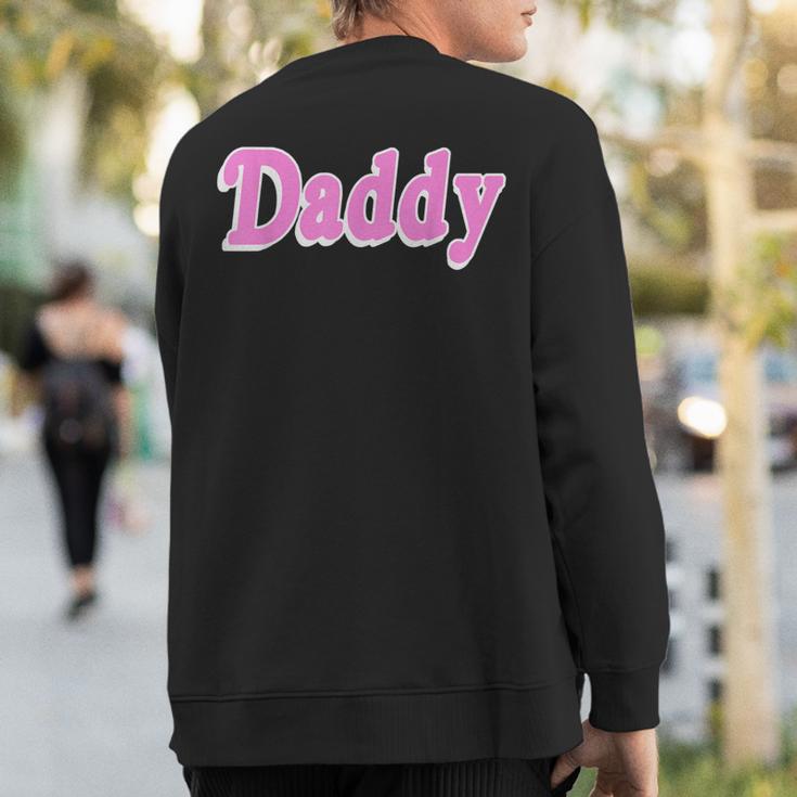 Daddy Pastel Aesthetic Black And Pink Sweatshirt Back Print