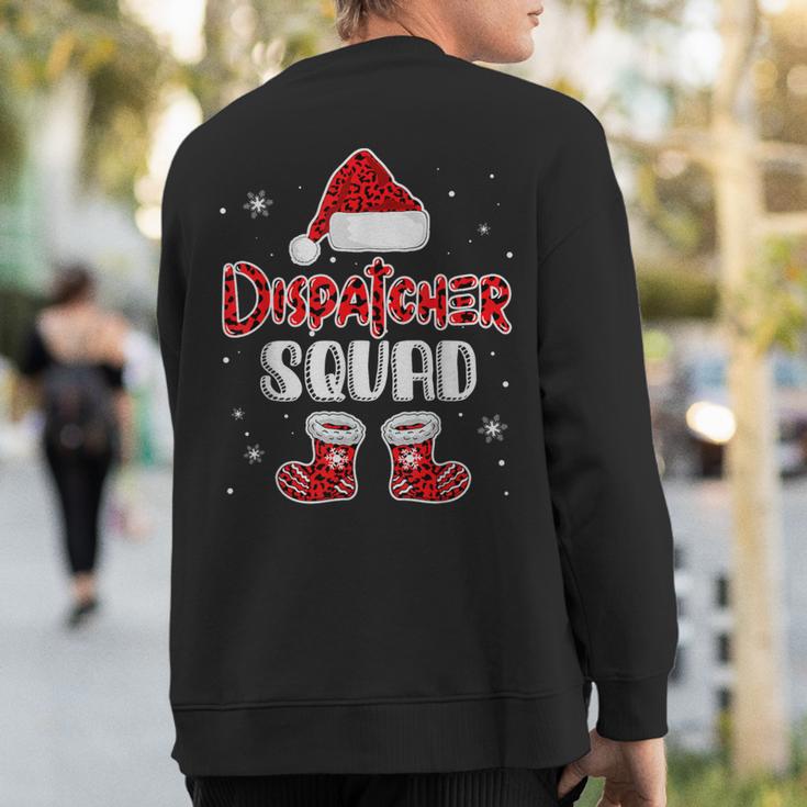 Dispatcher Squad Leopard Santa's Hat Christmas Dispatcher Sweatshirt Back Print