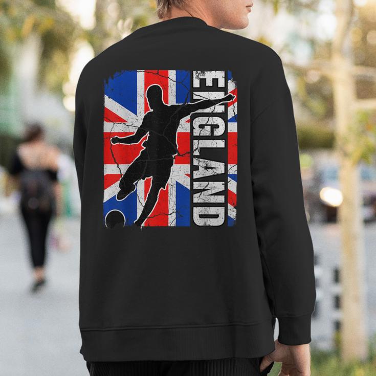 England Soccer Team British Flag Jersey Football Fans Sweatshirt Back Print