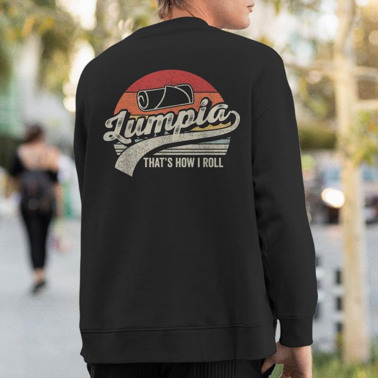 Filipino Pride Retro Vintage Lumpia Sweatshirt Back Print