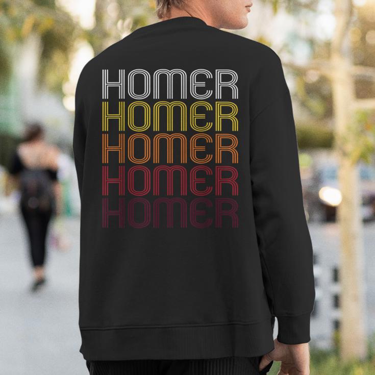 Homer Ak Vintage Style Alaska Sweatshirt Back Print