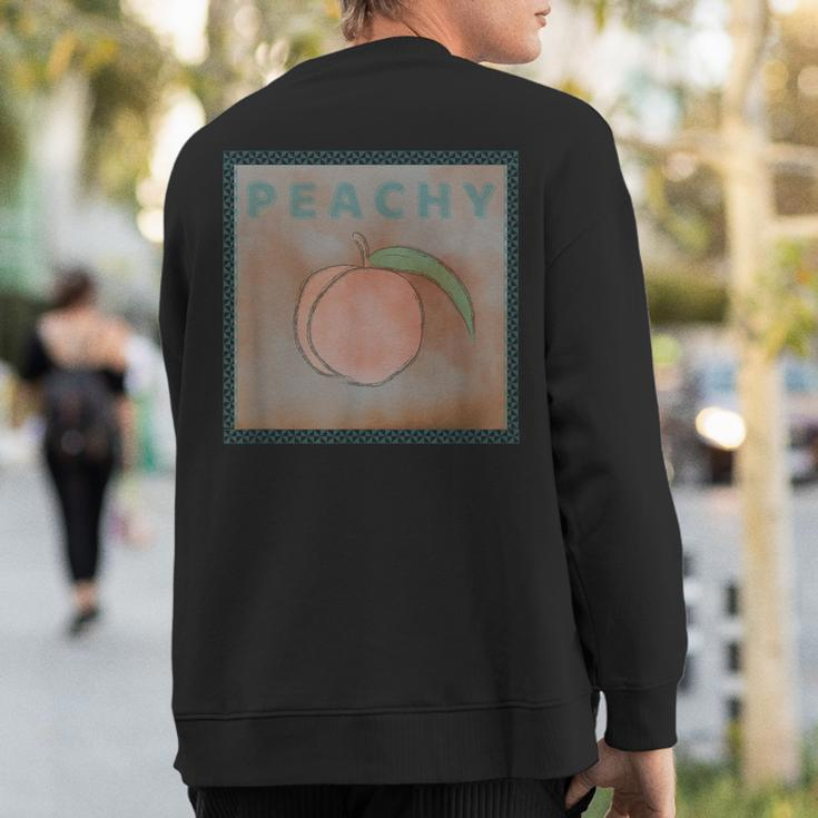 Just Peachy Southern Georgia Vintage Look Graphic Sweatshirt Back Print