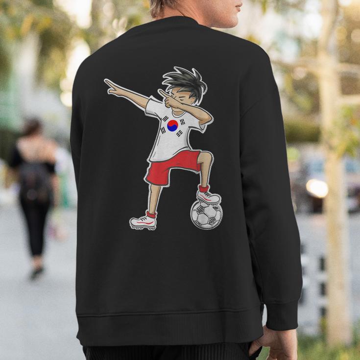 Korean Boy Wearing The Colors Of South Korea Sweatshirt Back Print