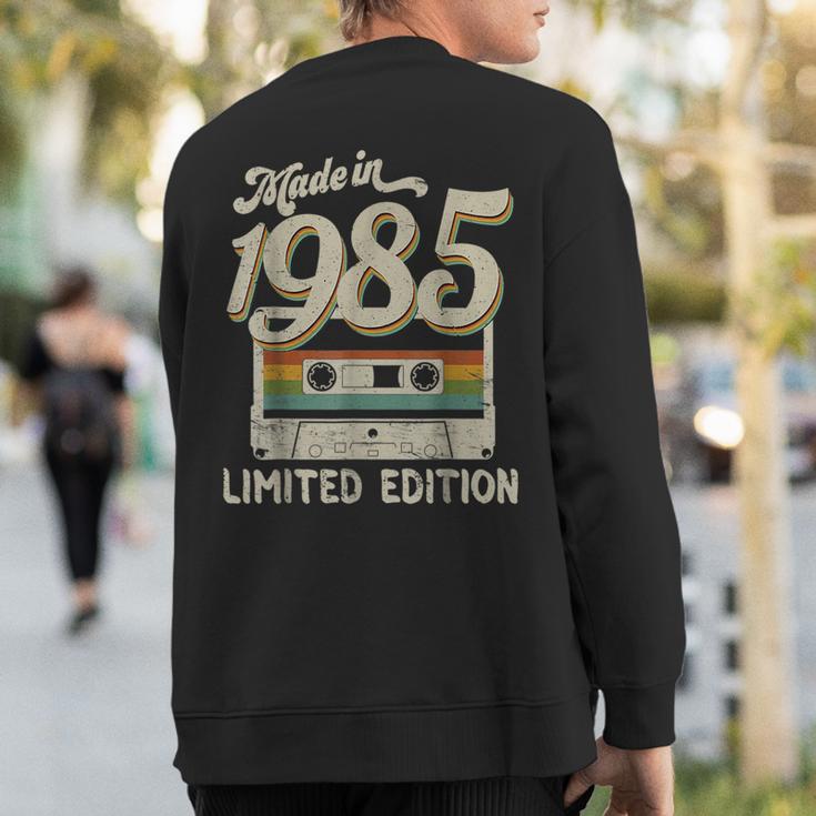 Made In 1985 Limited Edition 37Th Birthday Cassette Tape Sweatshirt Back Print