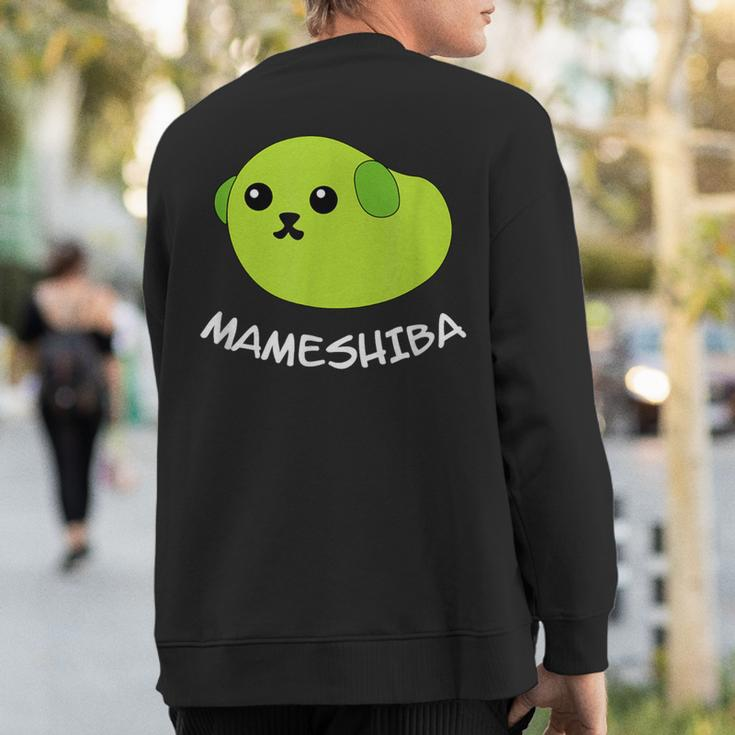 Mameshiba Edamame Bean Dog With Cute Grean Pea Sweatshirt Back Print
