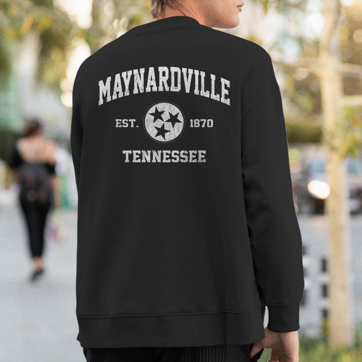 Maynardville Tennessee Tn Vintage State Athletic Style Sweatshirt Back Print